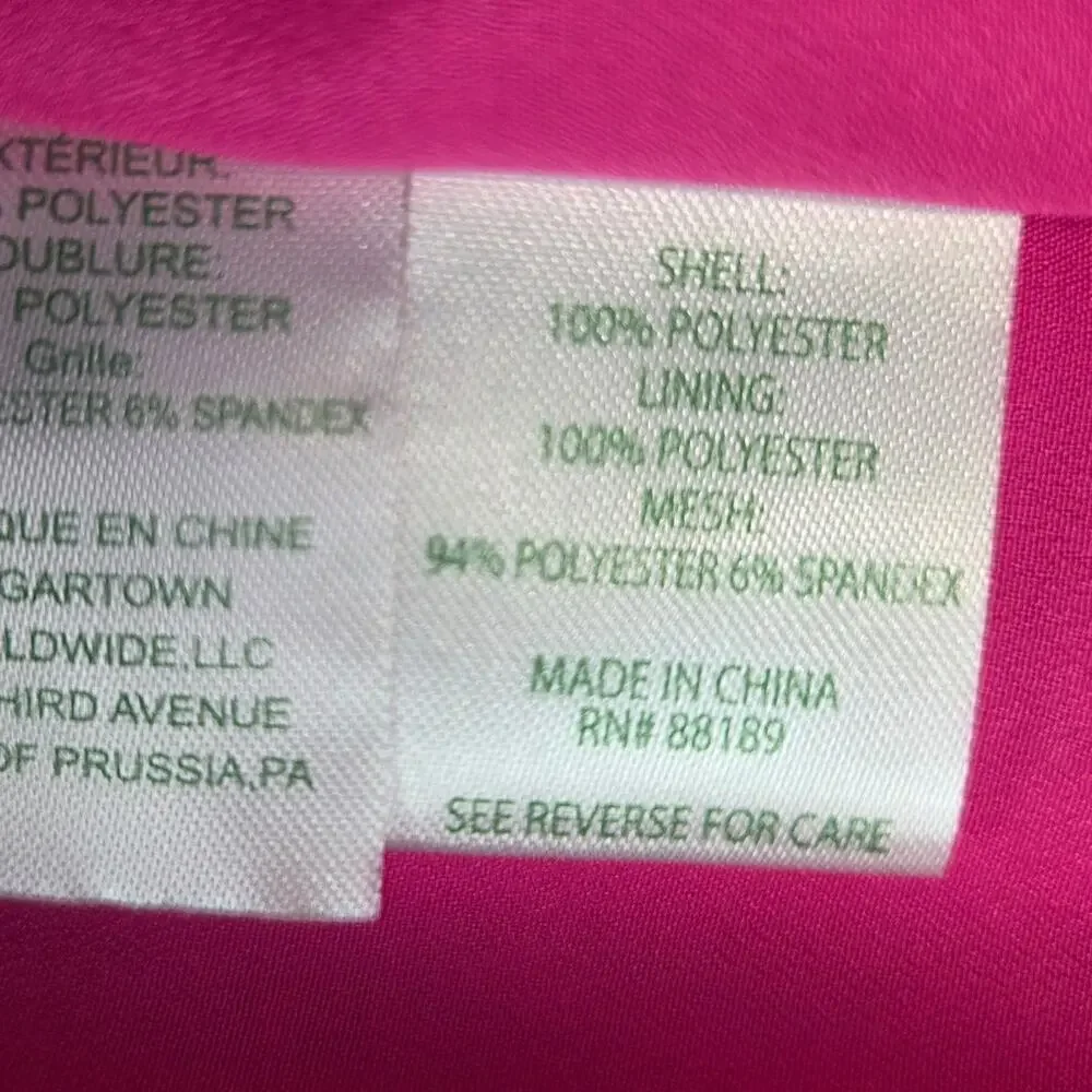 Lilly Pulitzer Carlynn Pink Satin Gown Strapless Side Slits Maxi Event Dress 0